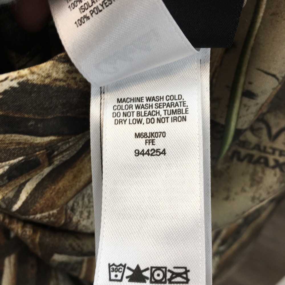 Cabelas Mens Camo Realtree Reversible Insulated Jacket Hunting Fishing XL TG‎ - Picture 9 of 12